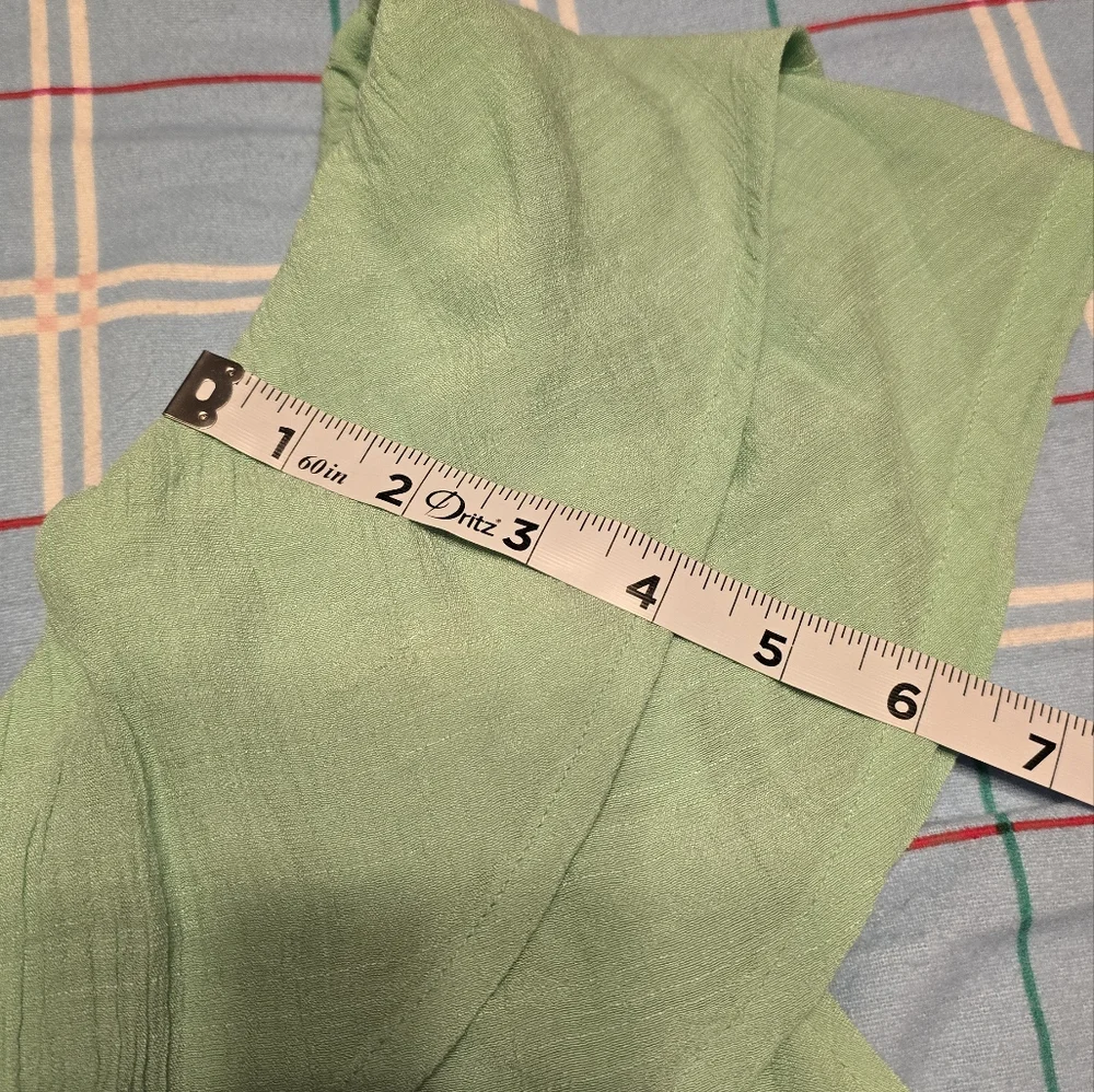 Green One-Shoulder Ruffle Top - Picture 6 of 6
